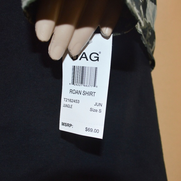 JAG Camouflage “Roan” Button Up Hi-Low Blouse NWT - Picture 6 of 8